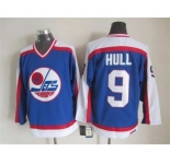 nhl jerseys winnipeg jets #9 hull blue[m&n][hull]