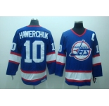 nhl jets #10 hawerchuk blue ccm