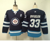 Jets #33 Dustin Byfuglien Navy Women Adidas Jersey