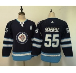 Jets #55 Mark Scheifele Navy Women Adidas Jersey