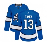 Women Adidas Winnipeg Jets #13 Brandon Tanev Authentic Blue Alternate NHL Jersey