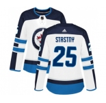 Women Adidas Winnipeg Jets #25 Paul Stastny Authentic White Away NHL Jersey