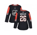 Women Adidas Winnipeg Jets #26 Blake Wheeler Black 2018 All-Star Central Division Authentic Stitched NHL Jersey
