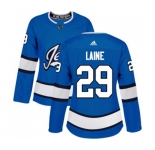 Women Adidas Winnipeg Jets #29 Patrik Laine Premier Blue Alternate NHL Jersey