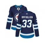 Women Adidas Winnipeg Jets #33 Dustin Byfuglien Navy Blue Home Authentic Stitched NHL Jersey