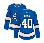 Women Adidas Winnipeg Jets #40 Joel Armia Premier Blue Alternate NHL Jersey