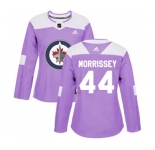 Women Adidas Winnipeg Jets #44 Josh Morrissey Authentic Purple Fights Cancer Practice NHL Jersey