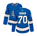 Women Adidas Winnipeg Jets #70 Joe Morrow Authentic Blue Alternate NHL Jersey