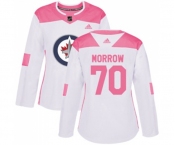 Women Adidas Winnipeg Jets #70 Joe Morrow Authentic White Pink Fashion NHL Jersey