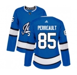 Women Adidas Winnipeg Jets #85 Mathieu Perreault Authentic Blue Alternate NHL Jersey