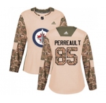Women Adidas Winnipeg Jets #85 Mathieu Perreault Authentic Camo Veterans Day Practice NHL Jersey
