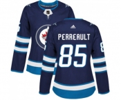 Women Adidas Winnipeg Jets #85 Mathieu Perreault Authentic Navy Blue Home NHL Jersey