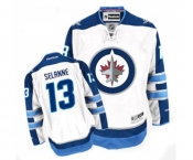 Women Reebok Winnipeg Jets #13 Teemu Selanne Authentic White Away NHL Jersey