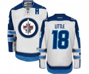 Women Reebok Winnipeg Jets #18 Bryan Little Authentic White Away NHL Jersey