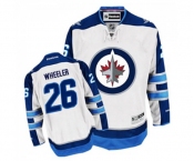 Women Reebok Winnipeg Jets #26 Blake Wheeler Authentic White Away NHL Jersey