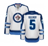 Women Reebok Winnipeg Jets #5 Dmitry Kulikov Authentic White Away NHL Jersey