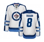 Women Reebok Winnipeg Jets #8 Jacob Trouba Authentic White Away NHL Jersey