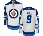 Women Reebok Winnipeg Jets #9 Bobby Hull Authentic White Away NHL Jersey