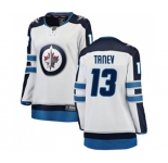 Women Winnipeg Jets #13 Brandon Tanev Fanatics Branded White Away Breakaway NHL Jersey