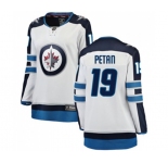 Women Winnipeg Jets #19 Nic Petan Fanatics Branded White Away Breakaway NHL Jersey