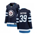 Women Winnipeg Jets #39 Tobias Enstrom Fanatics Branded Navy Blue Home Breakaway NHL Jersey