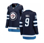 Women Winnipeg Jets #9 Bobby Hull Fanatics Branded Navy Blue Home Breakaway NHL Jersey