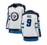 Women Winnipeg Jets #9 Bobby Hull Fanatics Branded White Away Breakaway NHL Jersey