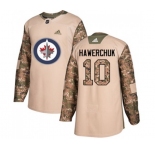 Youth Adidas Winnipeg Jets #10 Dale Hawerchuk Authentic Camo Veterans Day Practice NHL Jersey
