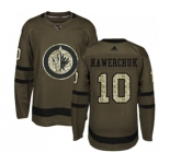 Youth Adidas Winnipeg Jets #10 Dale Hawerchuk Authentic Green Salute to Service NHL Jersey