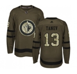 Youth Adidas Winnipeg Jets #13 Brandon Tanev Authentic Green Salute to Service NHL Jersey