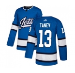 Youth Adidas Winnipeg Jets #13 Brandon Tanev Premier Blue Alternate NHL Jersey