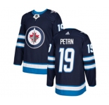 Youth Adidas Winnipeg Jets #19 Nic Petan Authentic Navy Blue Home NHL Jersey