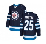 Youth Adidas Winnipeg Jets #25 Paul Stastny Authentic Navy Blue Home NHL Jersey