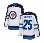 Youth Adidas Winnipeg Jets #25 Paul Stastny Authentic White Away NHL Jersey