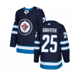 Youth Adidas Winnipeg Jets #25 Seth Griffith Authentic Navy Blue Home NHL Jersey