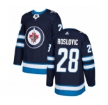 Youth Adidas Winnipeg Jets #28 Jack Roslovic Authentic Navy Blue Home NHL Jersey