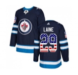 Youth Adidas Winnipeg Jets #29 Patrik Laine Authentic Navy Blue USA Flag Fashion NHL Jersey