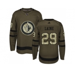 Youth Adidas Winnipeg Jets #29 Patrik Laine Green Salute to Service Stitched NHL Jersey