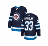 Youth Adidas Winnipeg Jets #33 Dustin Byfuglien Navy Blue Home Authentic Stitched NHL Jersey