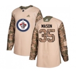 Youth Adidas Winnipeg Jets #35 Steve Mason Authentic Camo Veterans Day Practice NHL Jersey