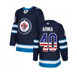 Youth Adidas Winnipeg Jets #40 Joel Armia Authentic Navy Blue USA Flag Fashion NHL Jersey