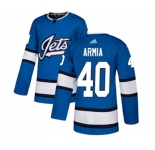 Youth Adidas Winnipeg Jets #40 Joel Armia Premier Blue Alternate NHL Jersey