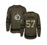 Youth Adidas Winnipeg Jets #57 Tyler Myers Green Salute to Service Stitched NHL Jersey