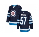 Youth Adidas Winnipeg Jets #57 Tyler Myers Navy Blue Home Authentic Stitched NHL Jersey