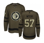 Youth Adidas Winnipeg Jets #57 Tyler Myers Premier Green Salute to Service NHL Jersey