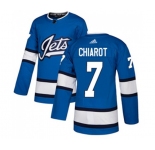 Youth Adidas Winnipeg Jets #7 Ben Chiarot Premier Blue Alternate NHL Jersey