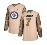 Youth Adidas Winnipeg Jets #7 Keith Tkachuk Authentic Camo Veterans Day Practice NHL Jersey