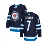 Youth Adidas Winnipeg Jets #7 Keith Tkachuk Authentic Navy Blue Home NHL Jersey