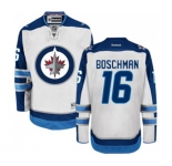 Youth Reebok Winnipeg Jets #16 Laurie Boschman Authentic White Away NHL Jersey