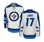 Youth Reebok Winnipeg Jets #17 Adam Lowry Authentic White Away NHL Jersey